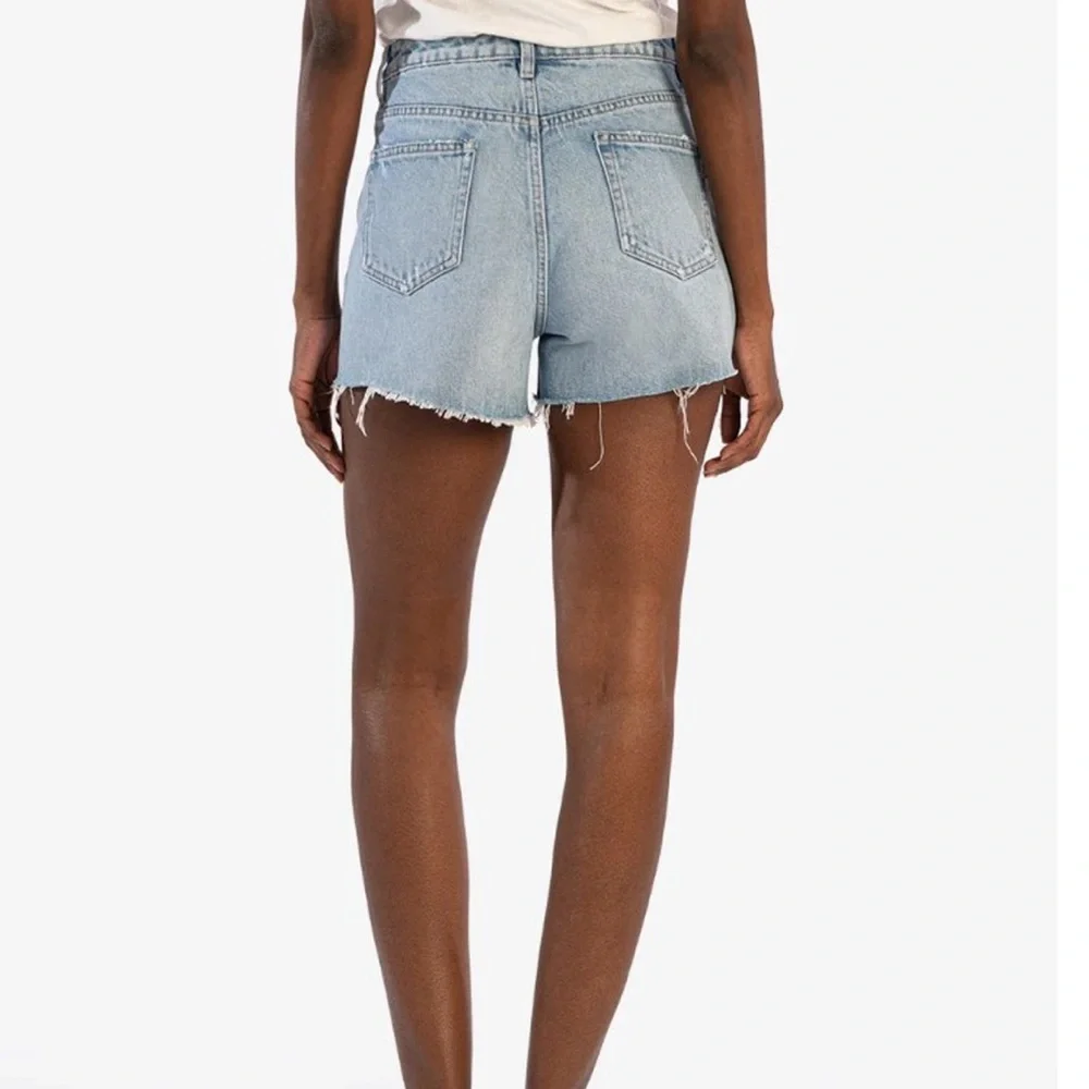Kut from the Kloth Jane high waist long Jean Shorts